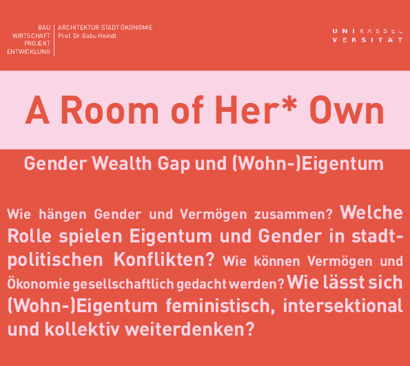 Podiumsdiskussion: A Room of Her* Own - Gender Wealth Gap und (Wohn-)Eigentum